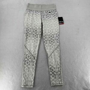 NWT Nike Pro Women's Gray Mid Rise Logo Graphic Print Size Medium